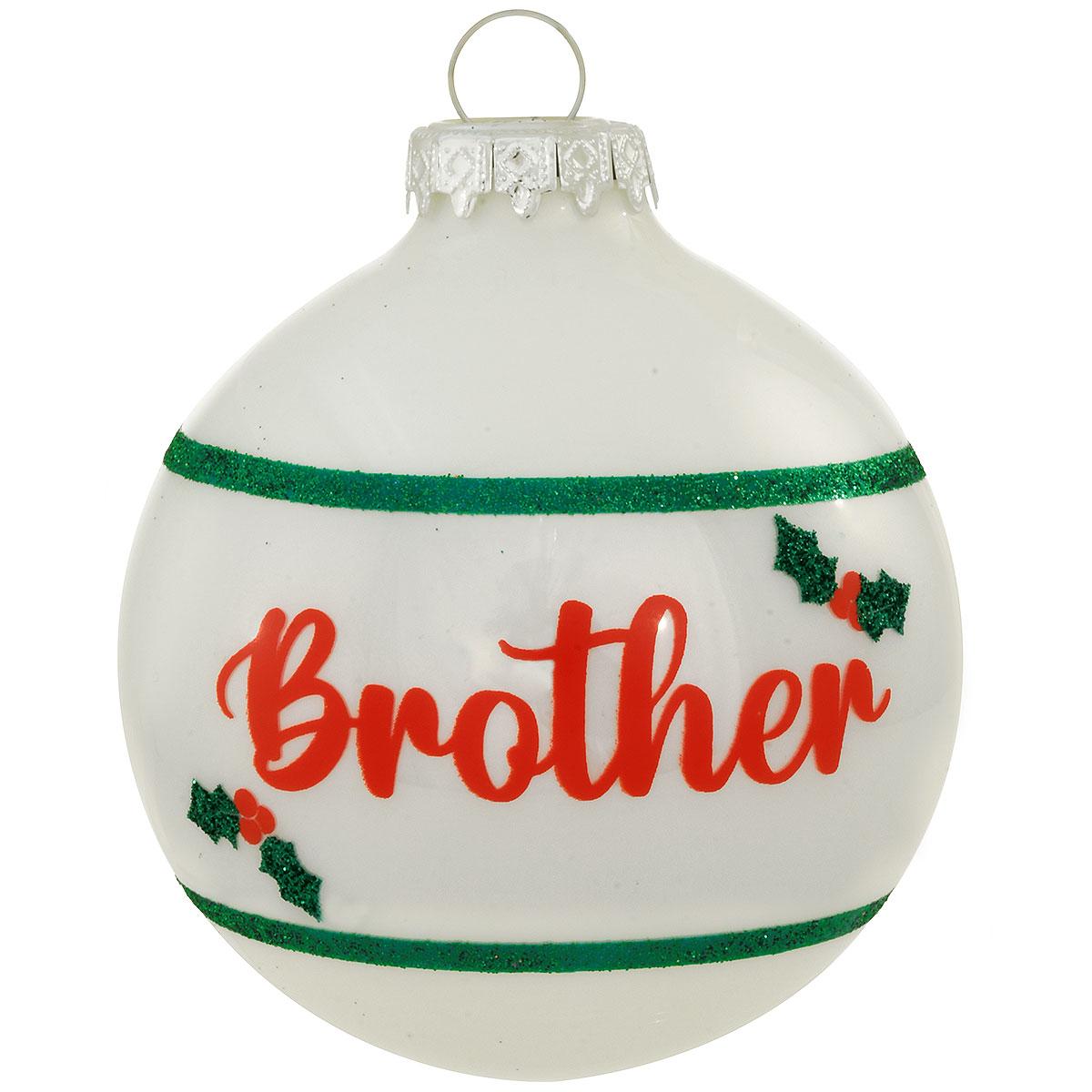 Brother Glass Ornament