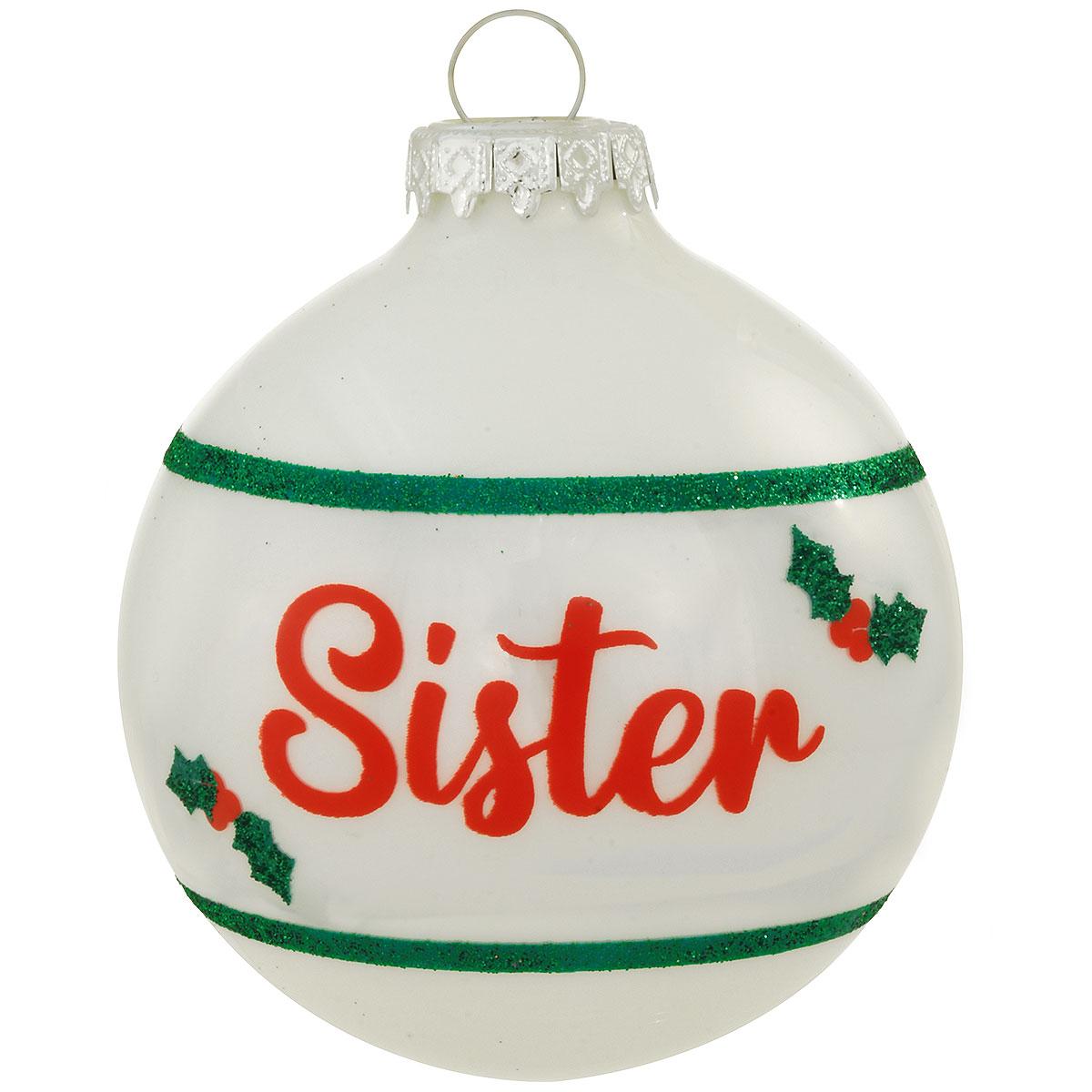 Sister Glass Ornament