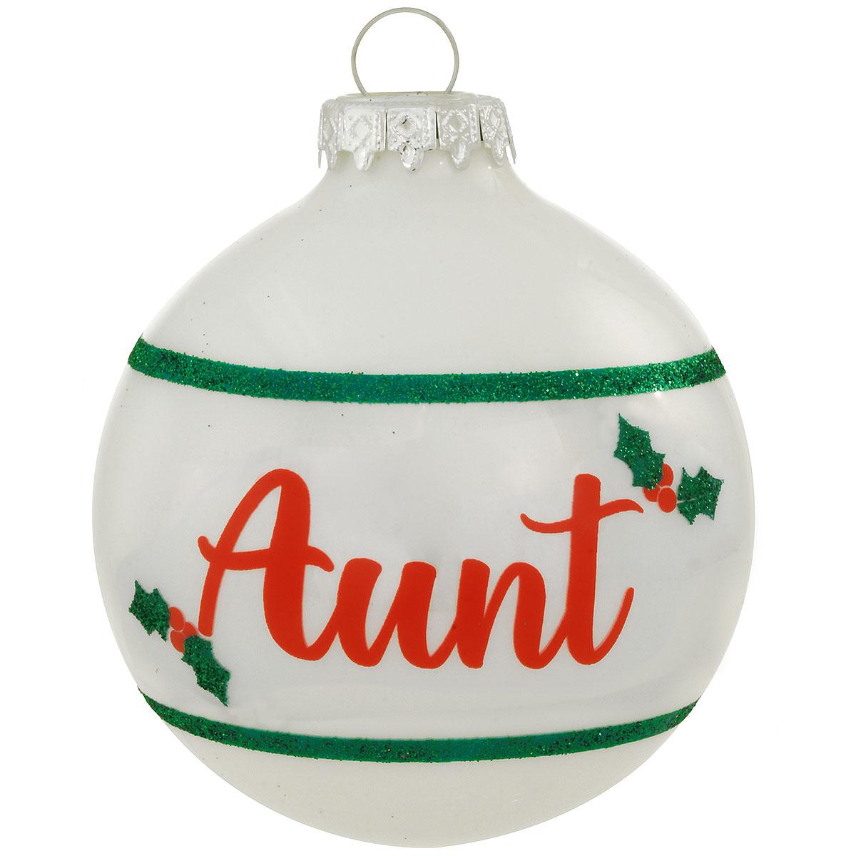 Aunt Glass Ornament