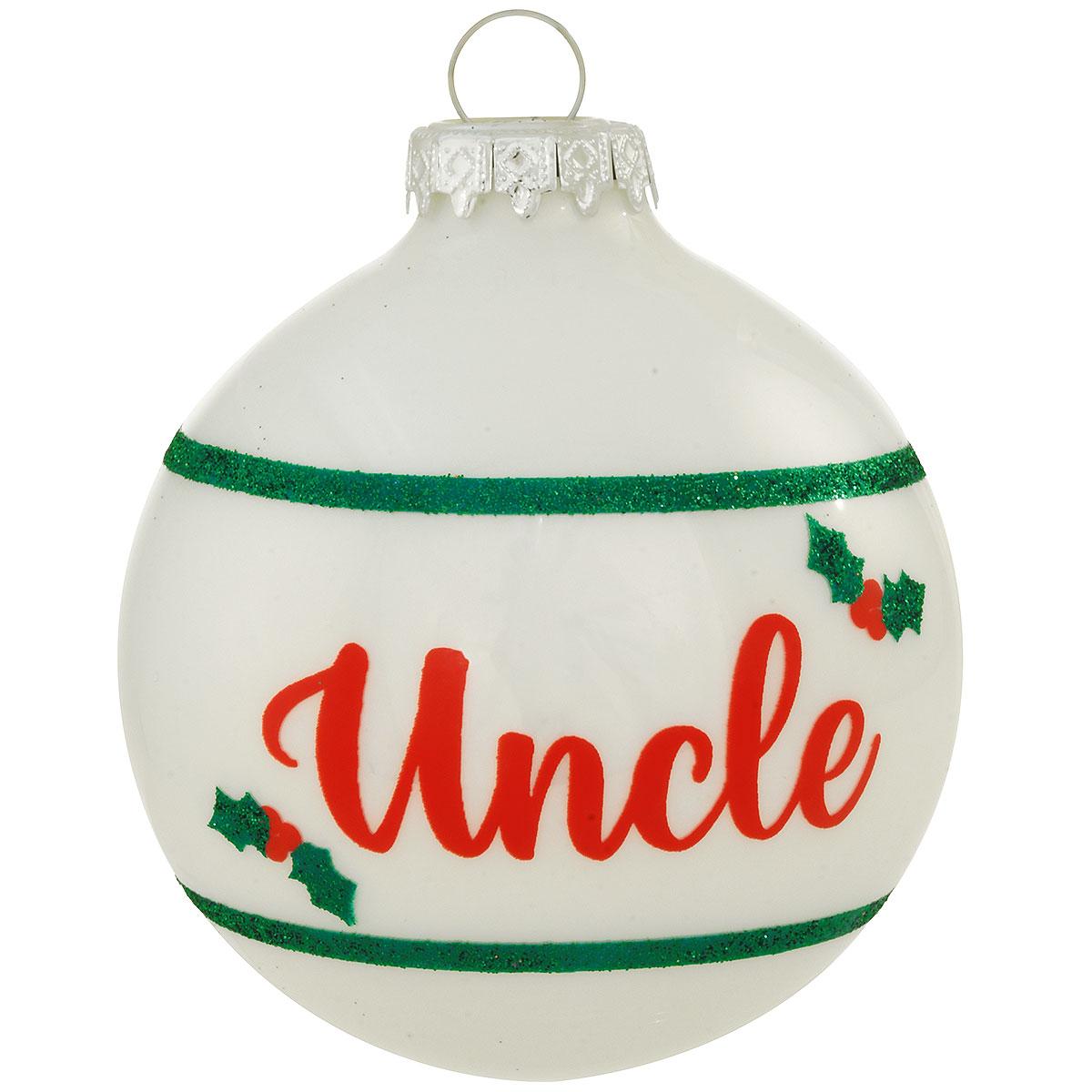 Uncle Glass Ornament