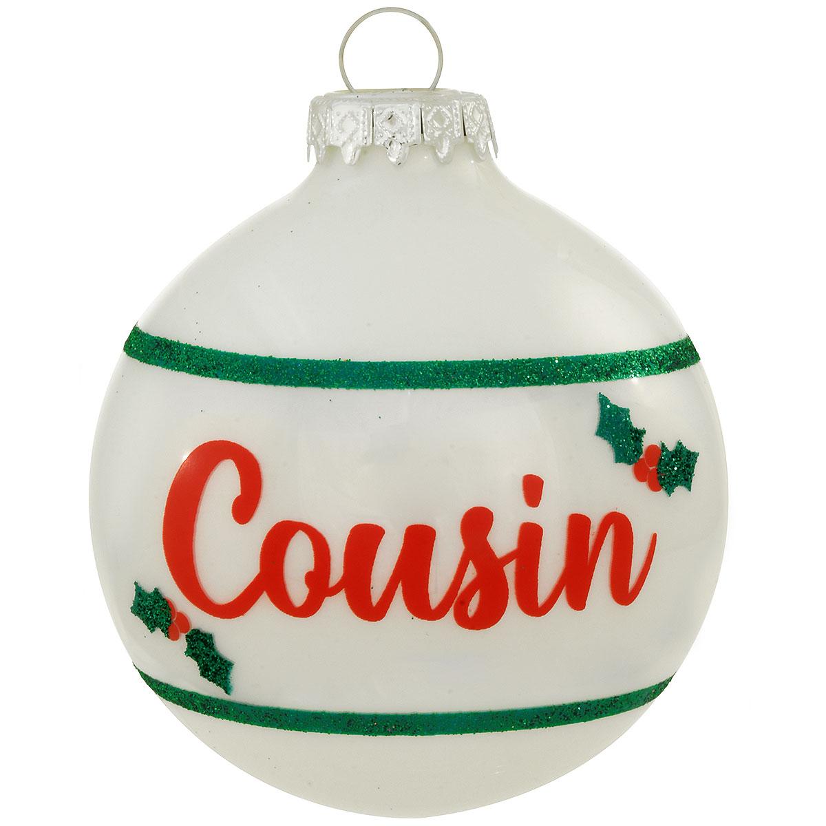 Cousin Glass Ornament