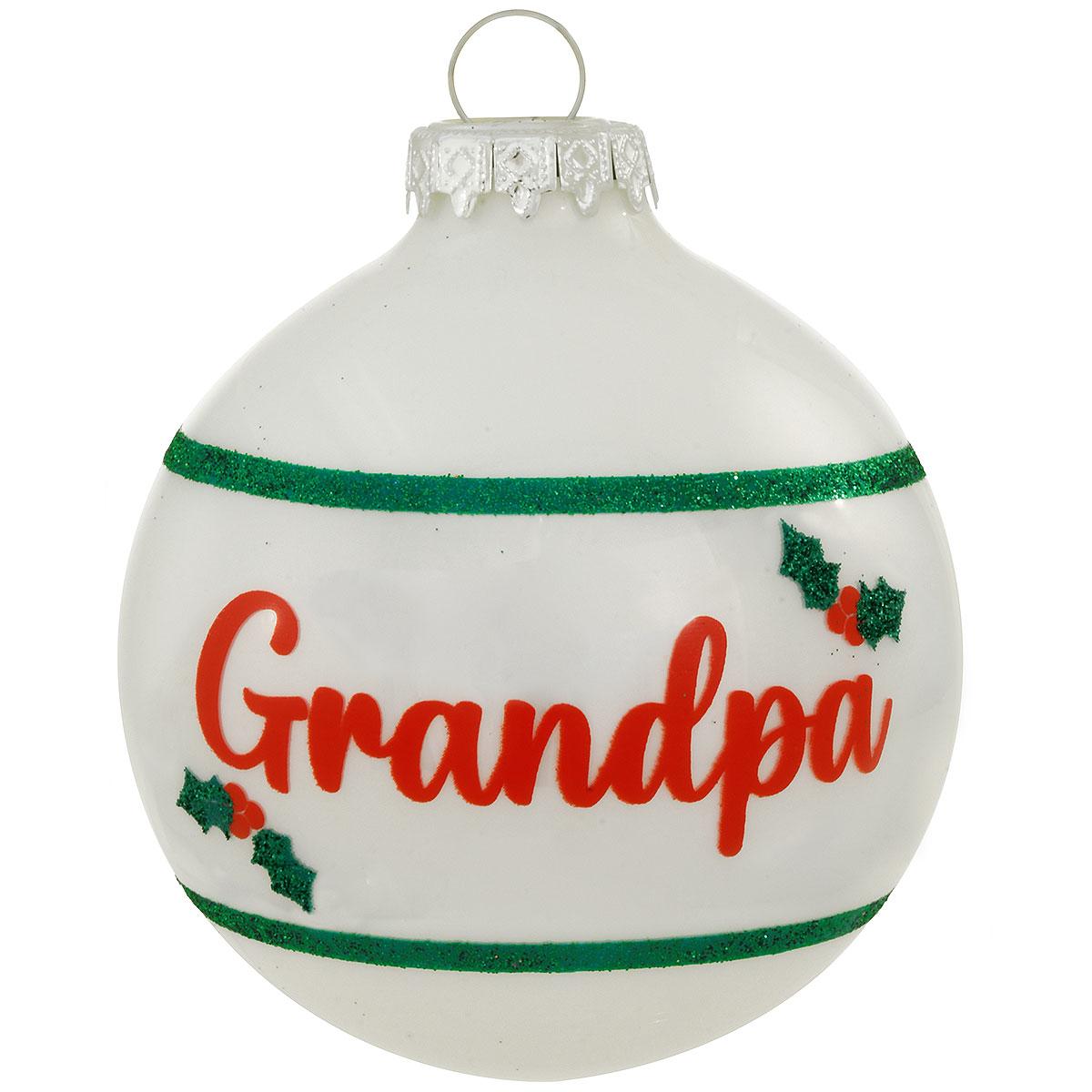 Grandpa Glass Ornament