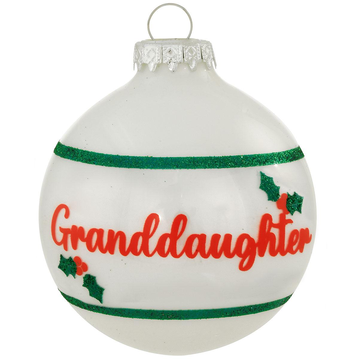 Granddaughter Glass Ornament