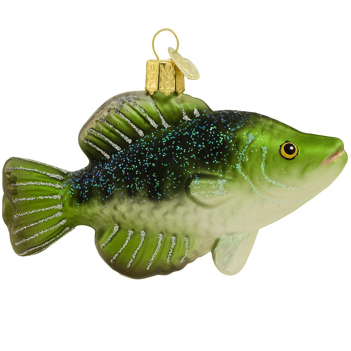 Crappie Fish Glass Ornament