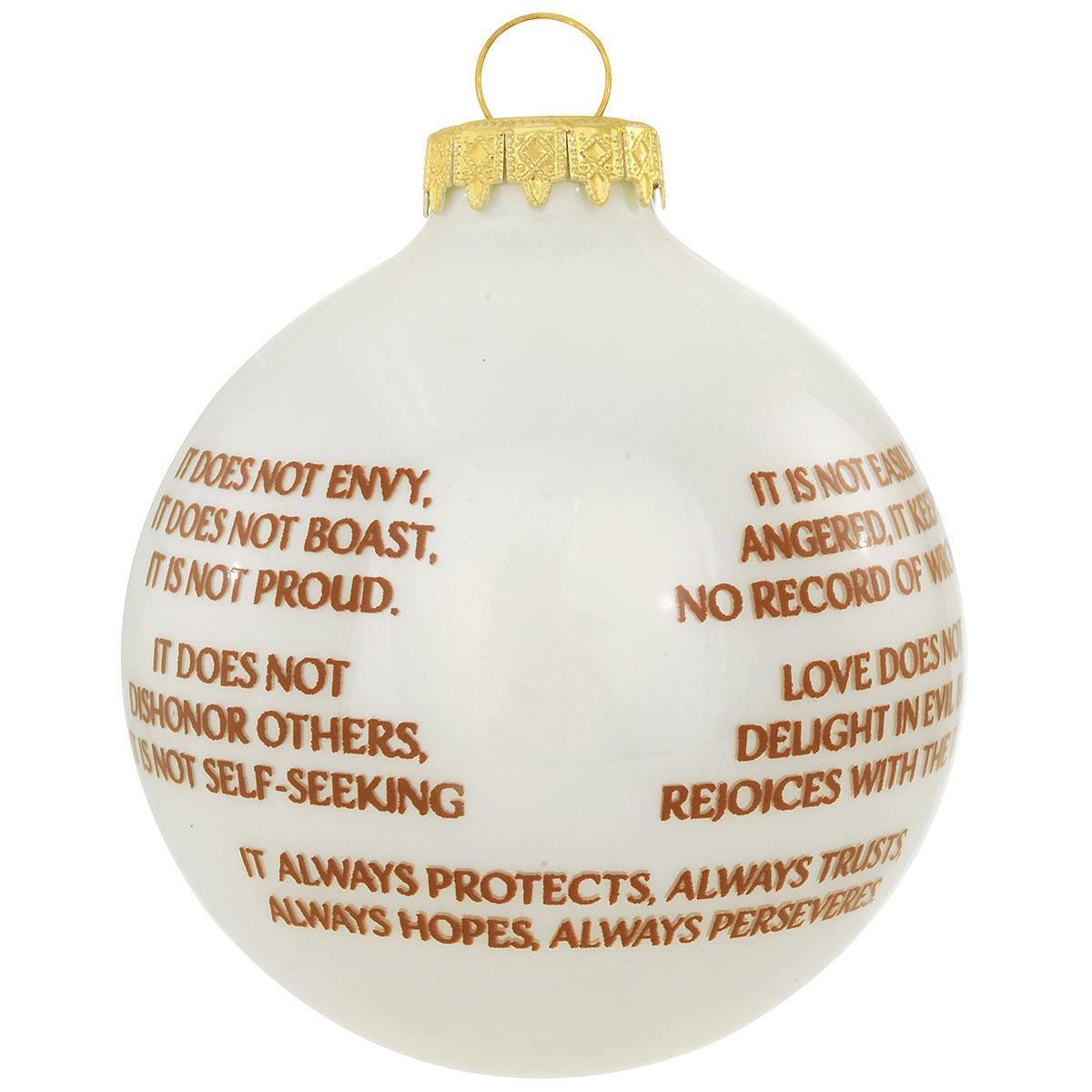 Corinthians 3 Inch Glass Ornament