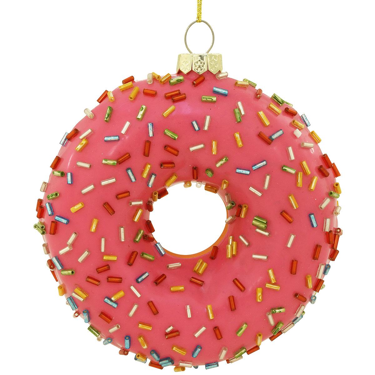 Pink Sprinkle Donut Ornament