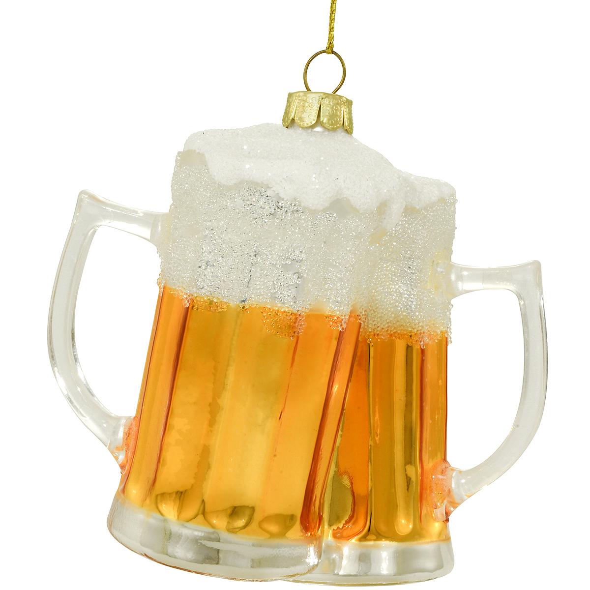 Double Beer Glass Ornament
