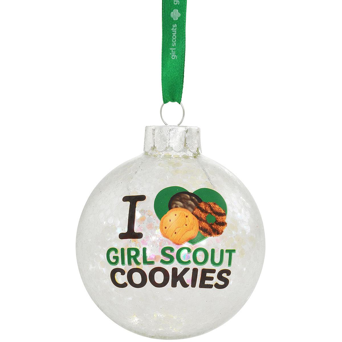 Girl Scout Cookies Glass Ornament