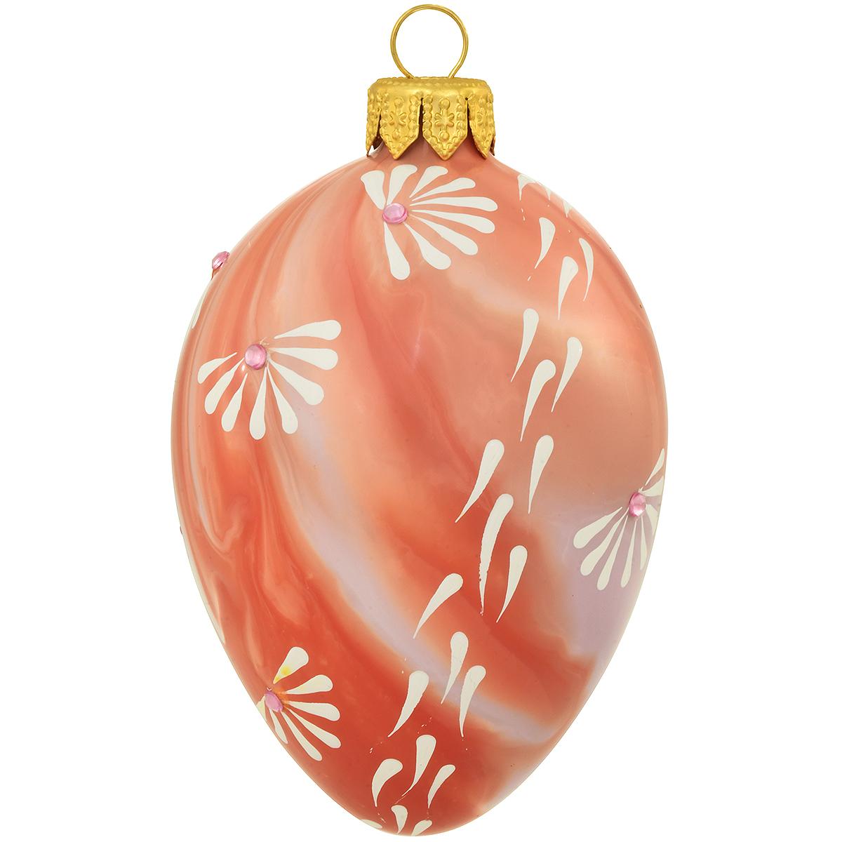 Marbled Egg Glass Ornament