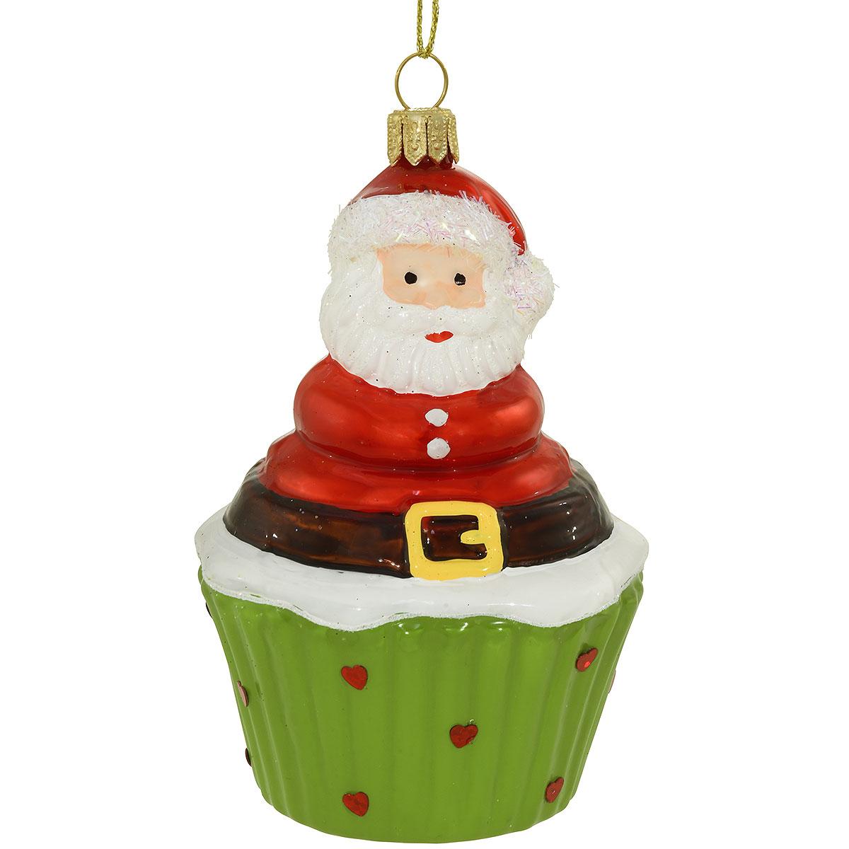 Cupcake With Santa Ornament