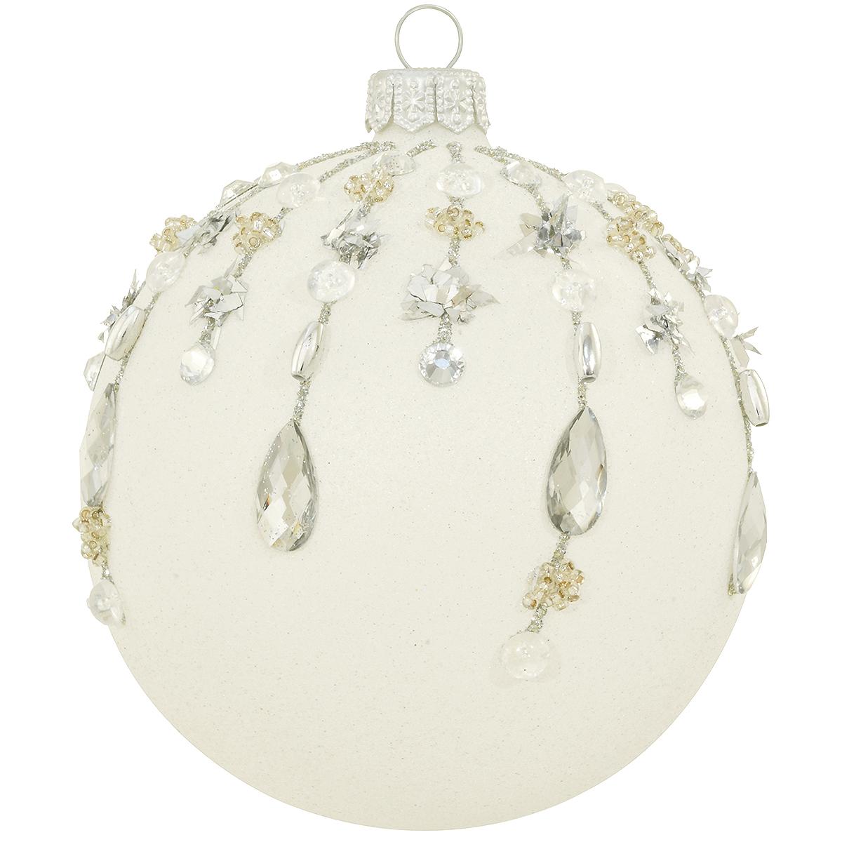 Jewels On Ball 4 Inch Ornament