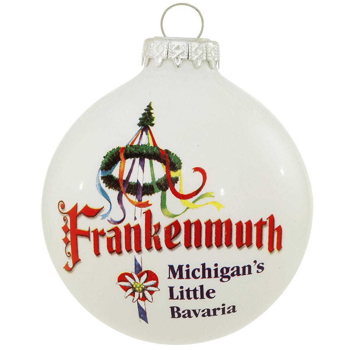 Frankenmuth Maypole Glass Ornament