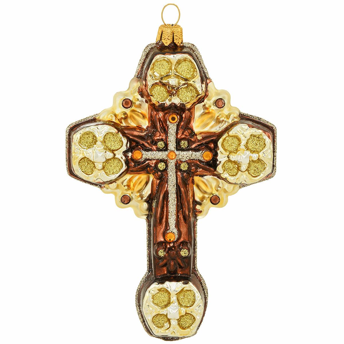 Celtic Cross Glass Ornament