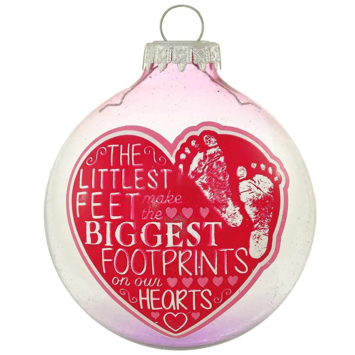 The Littlest Feet Pink Ornament