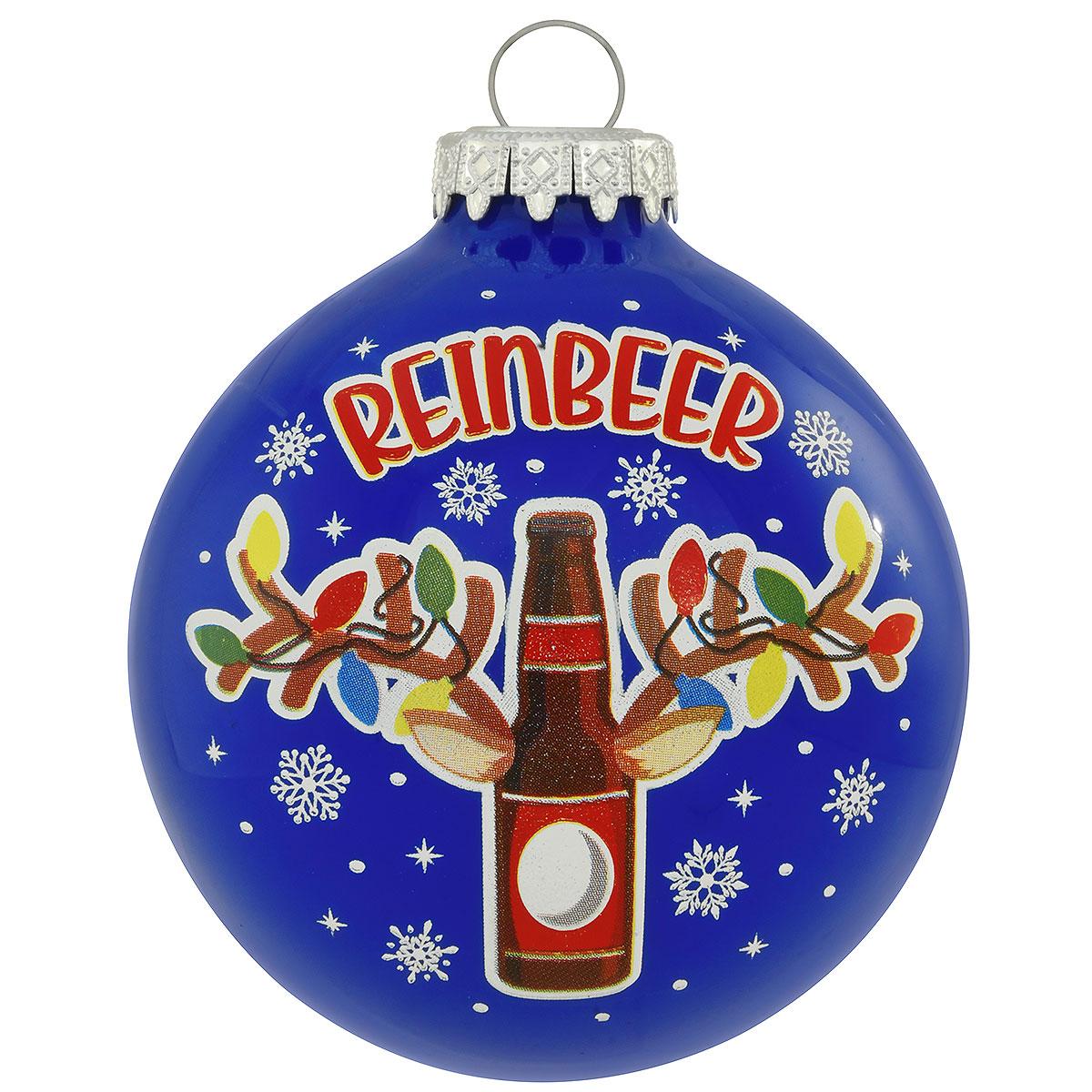 Reinbeer Glass Ornament
