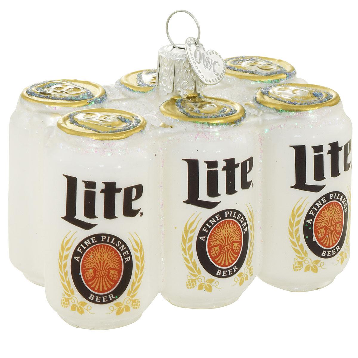 Miller Lite Six Pack Ornament