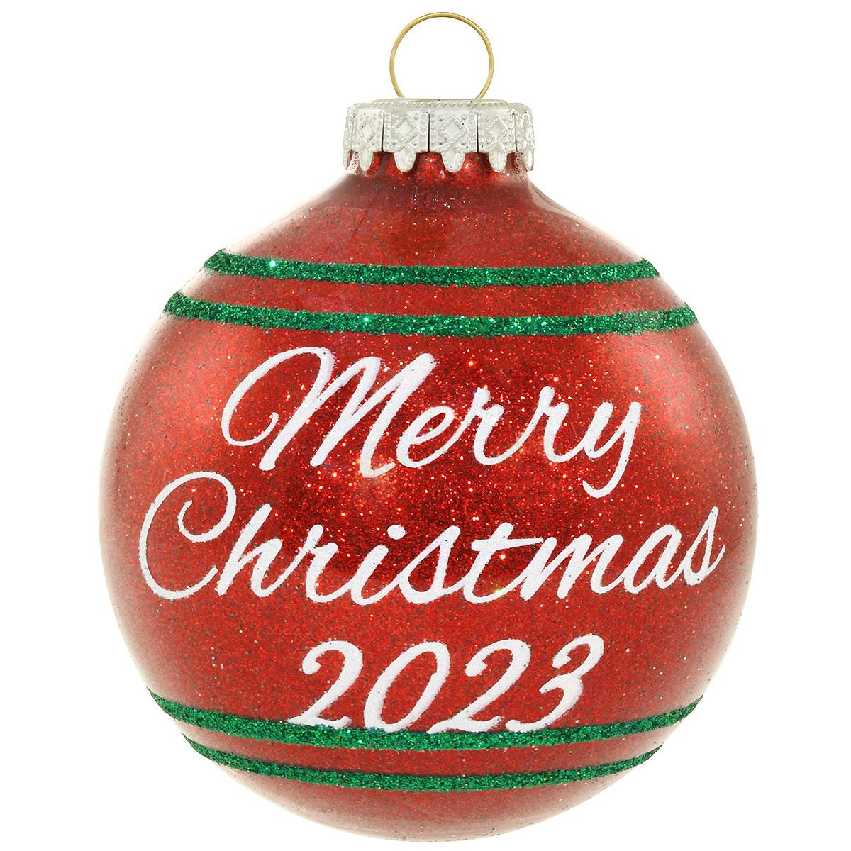 Merry Christmas 2023 Red Sparkle
