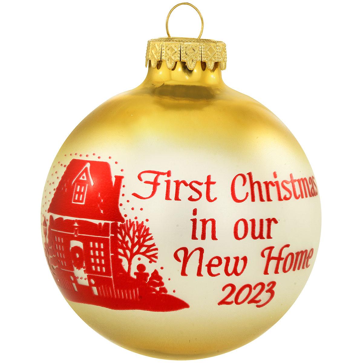 First Christmas In Our New Home 2023 Glass Ornament