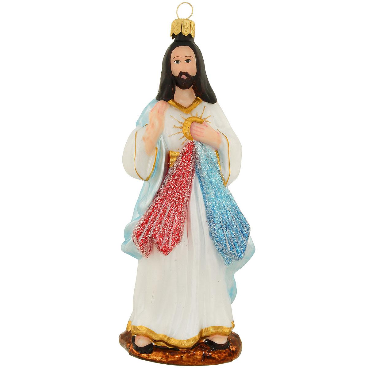 Divine Mercy Statue Glass Ornament