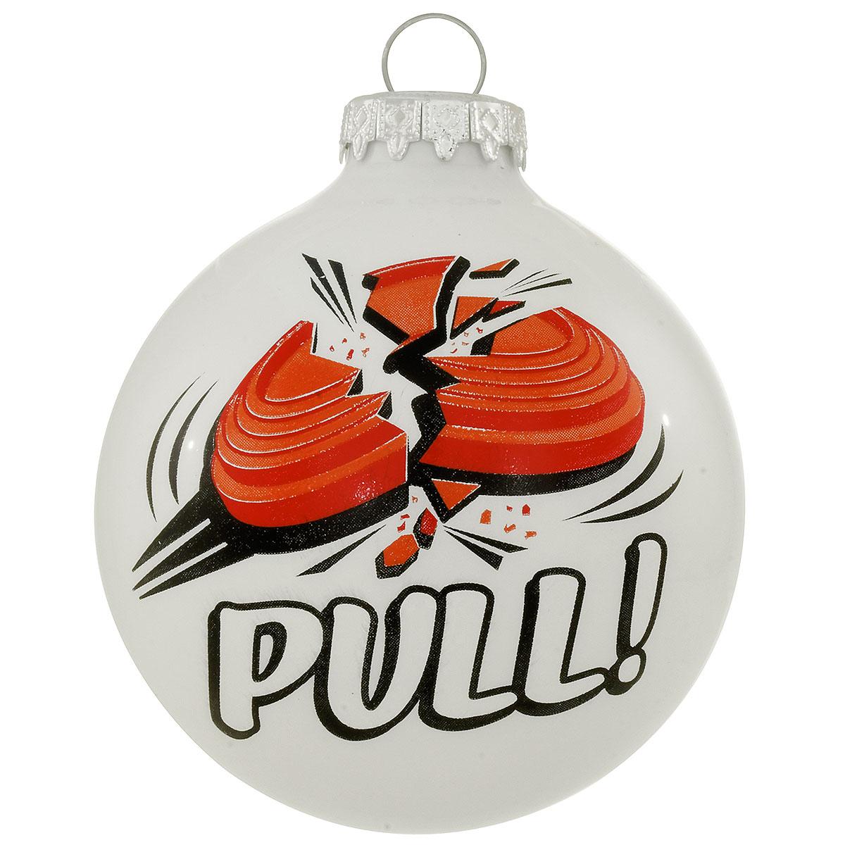 Pull! Clay Pigeon 3 Inch Ornament