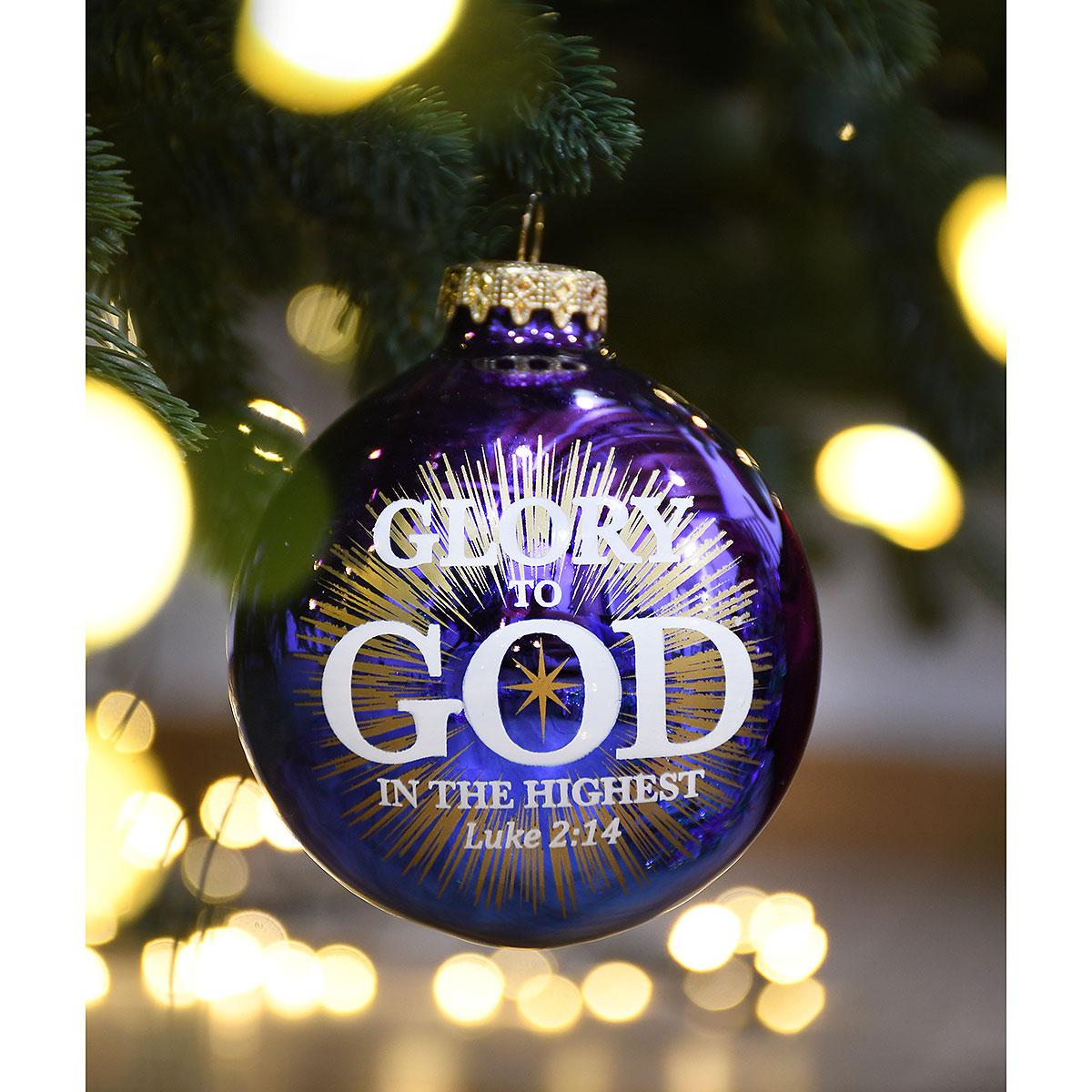 Glory To God Exclusive Glass Ornament