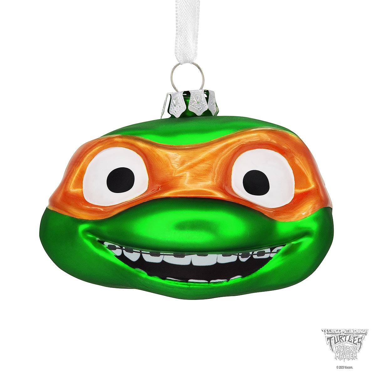 Michelangelo TMNT Glass Ornament