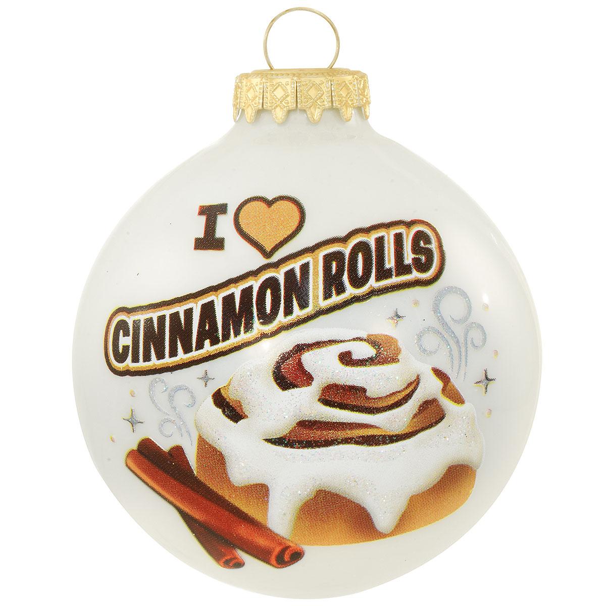 I Love Cinnamon Rolls Ornament
