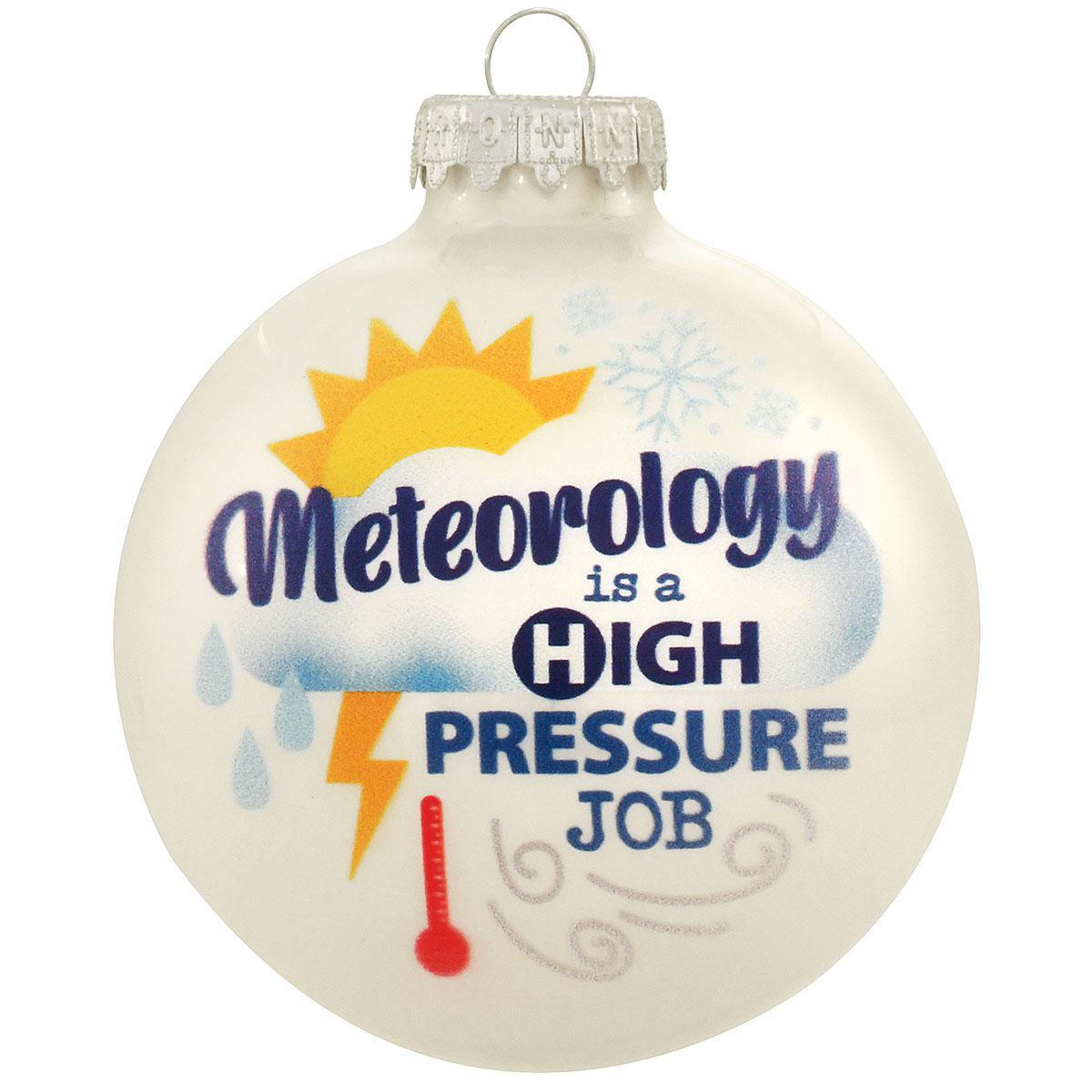 Meteorology Glass Ornament