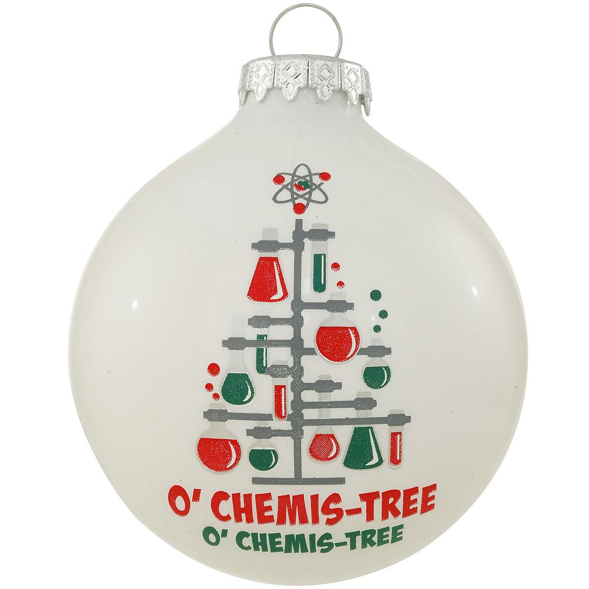 O Chemis-Tree Glass Ornament