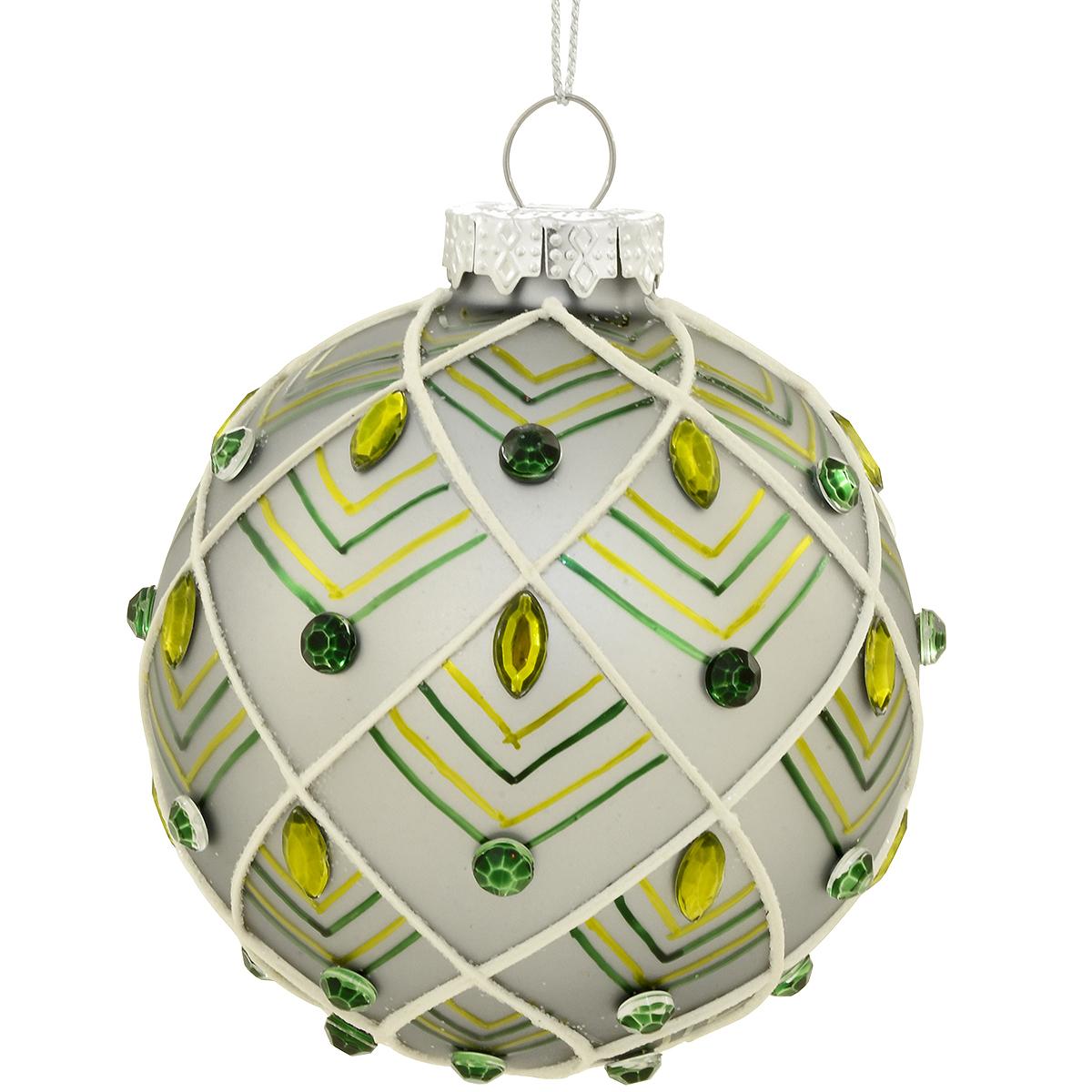 Silver And Green Jewel Ornament
