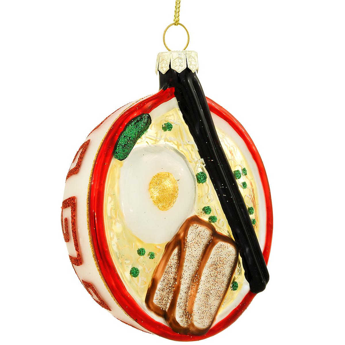 Ramen Bowl Glass Ornament