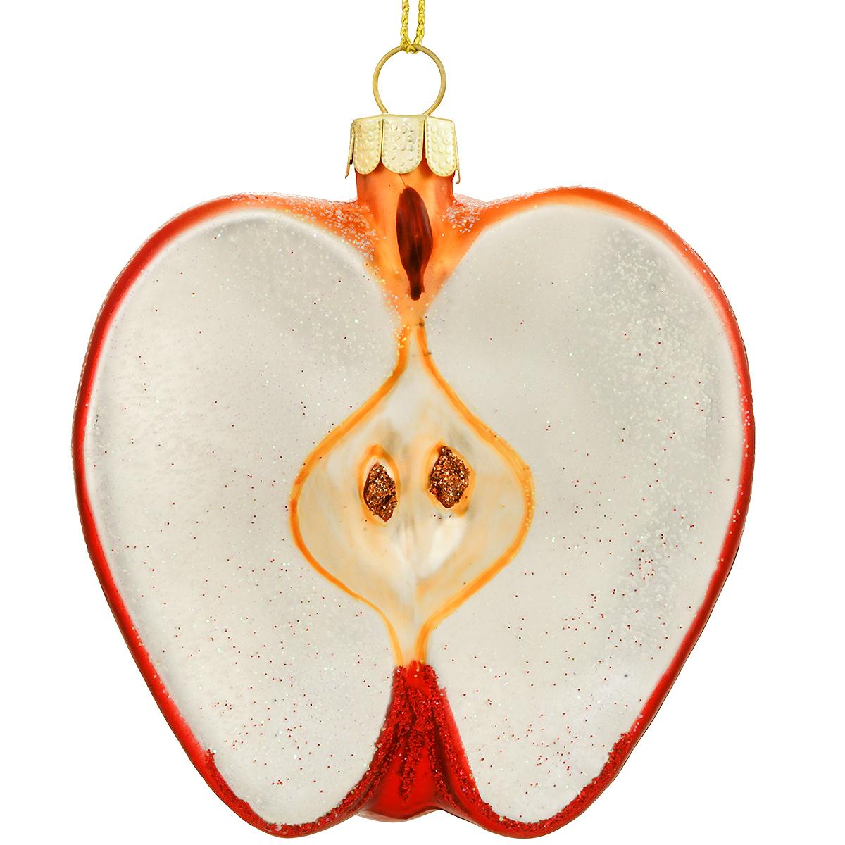 Apple Half Glass Ornament