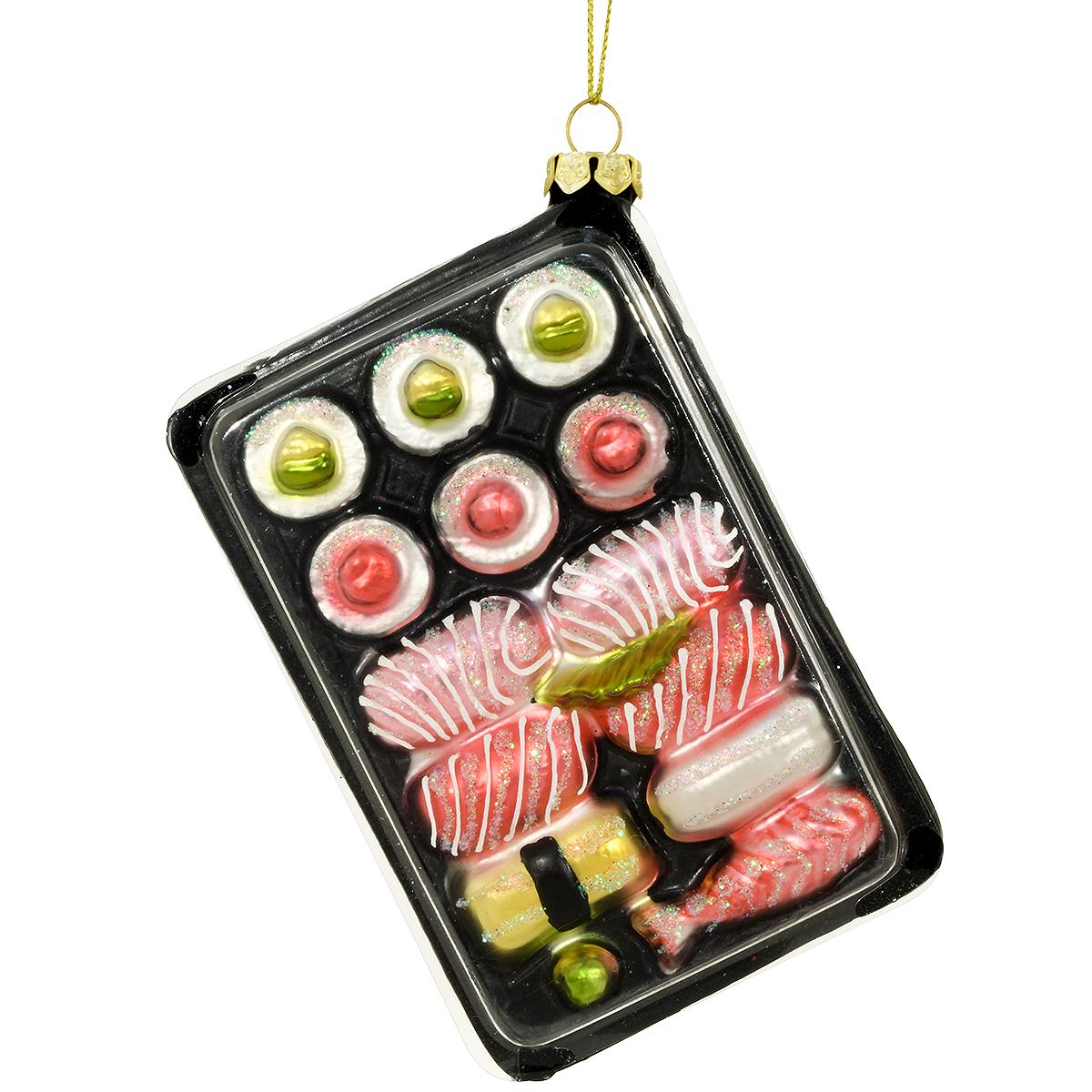 Mixed Sushi Box 5 Inch Glass Ornament