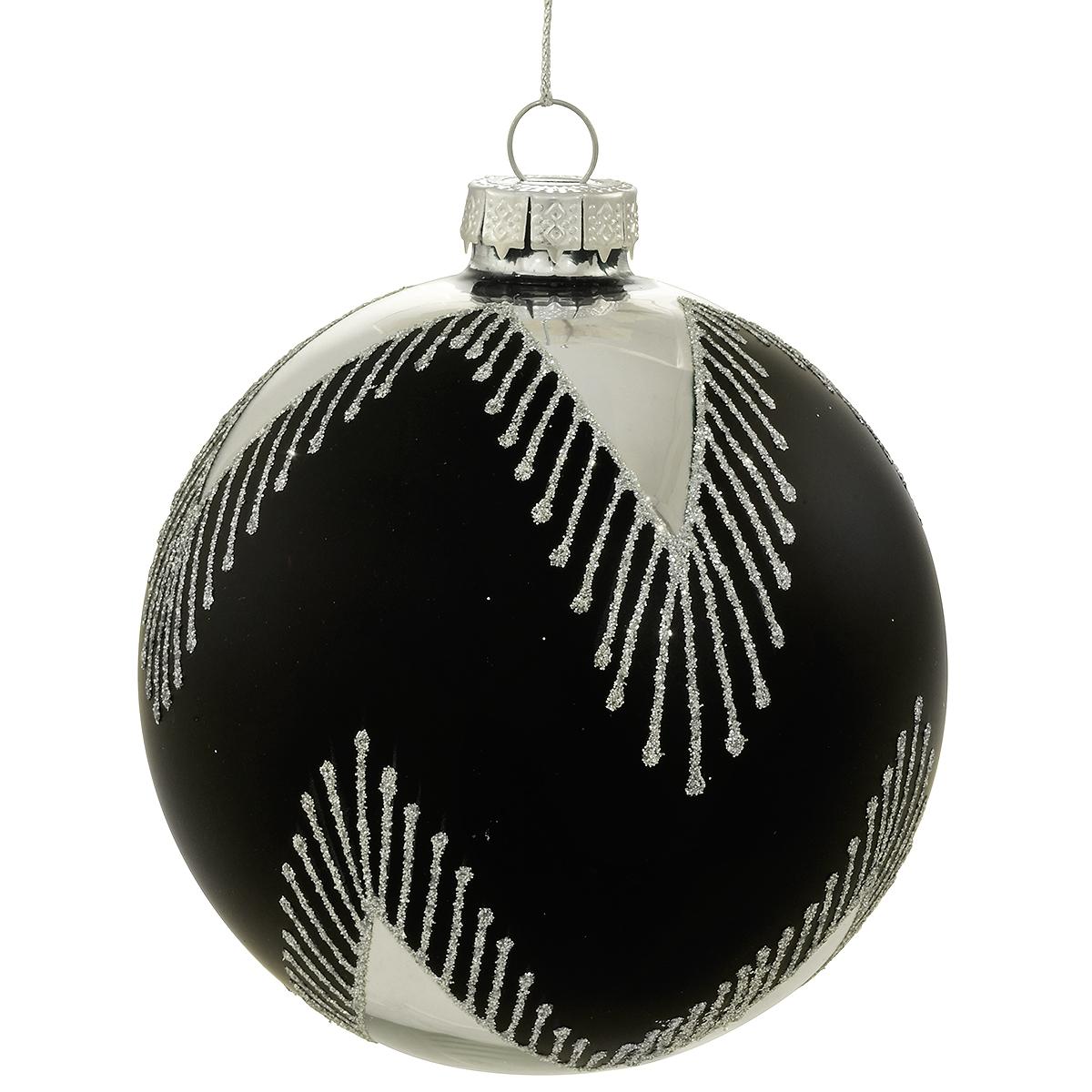 Black And Silver 4 Inch Ornament