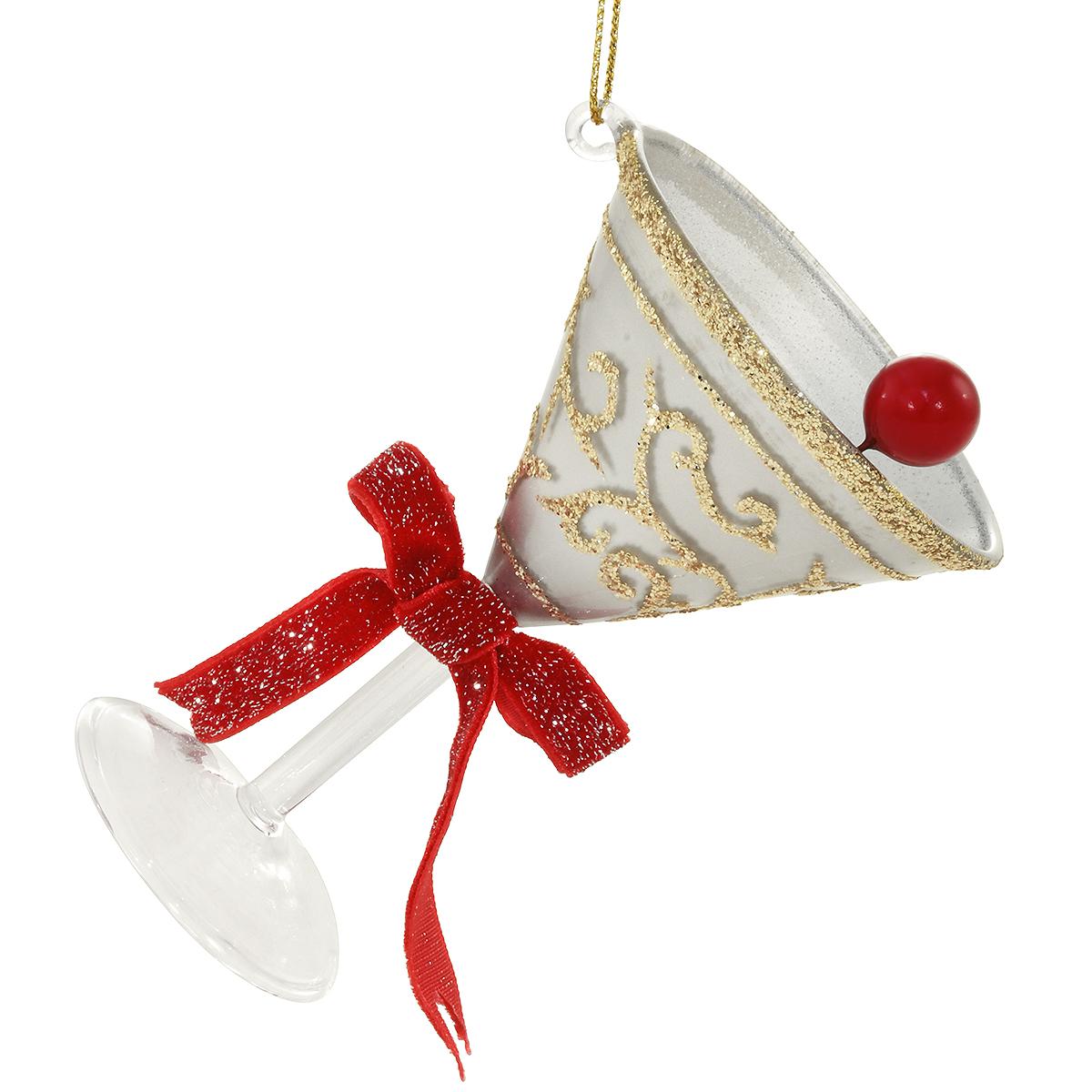 Silver And Gold Martini Ornament