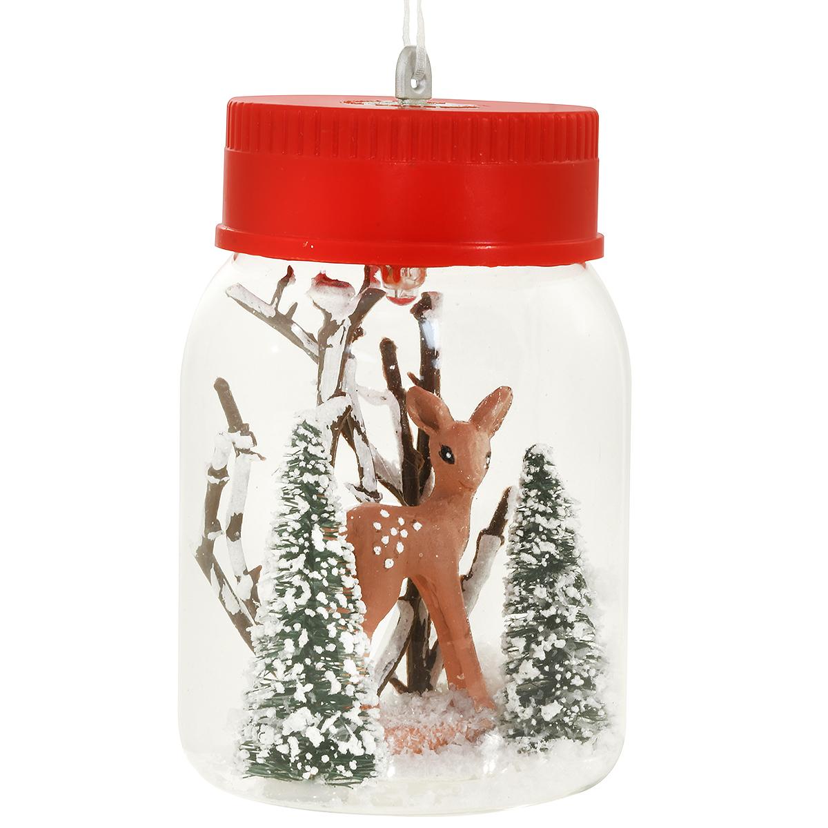 Deer In Jar “Snow Globe” Ornament