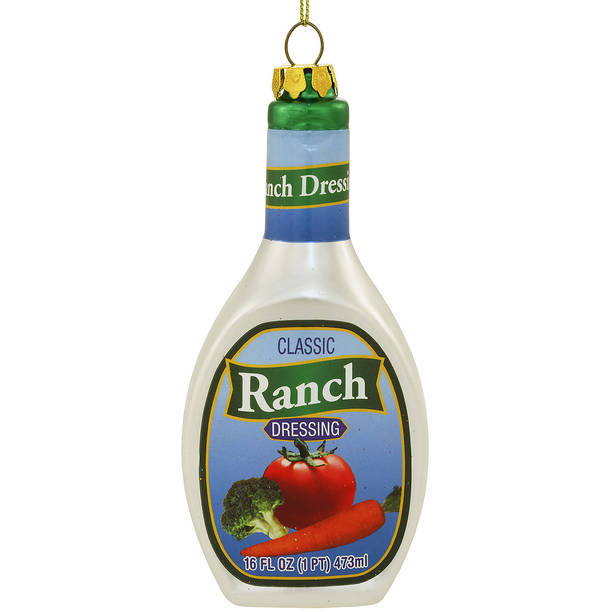 Ranch bottle glass ornament