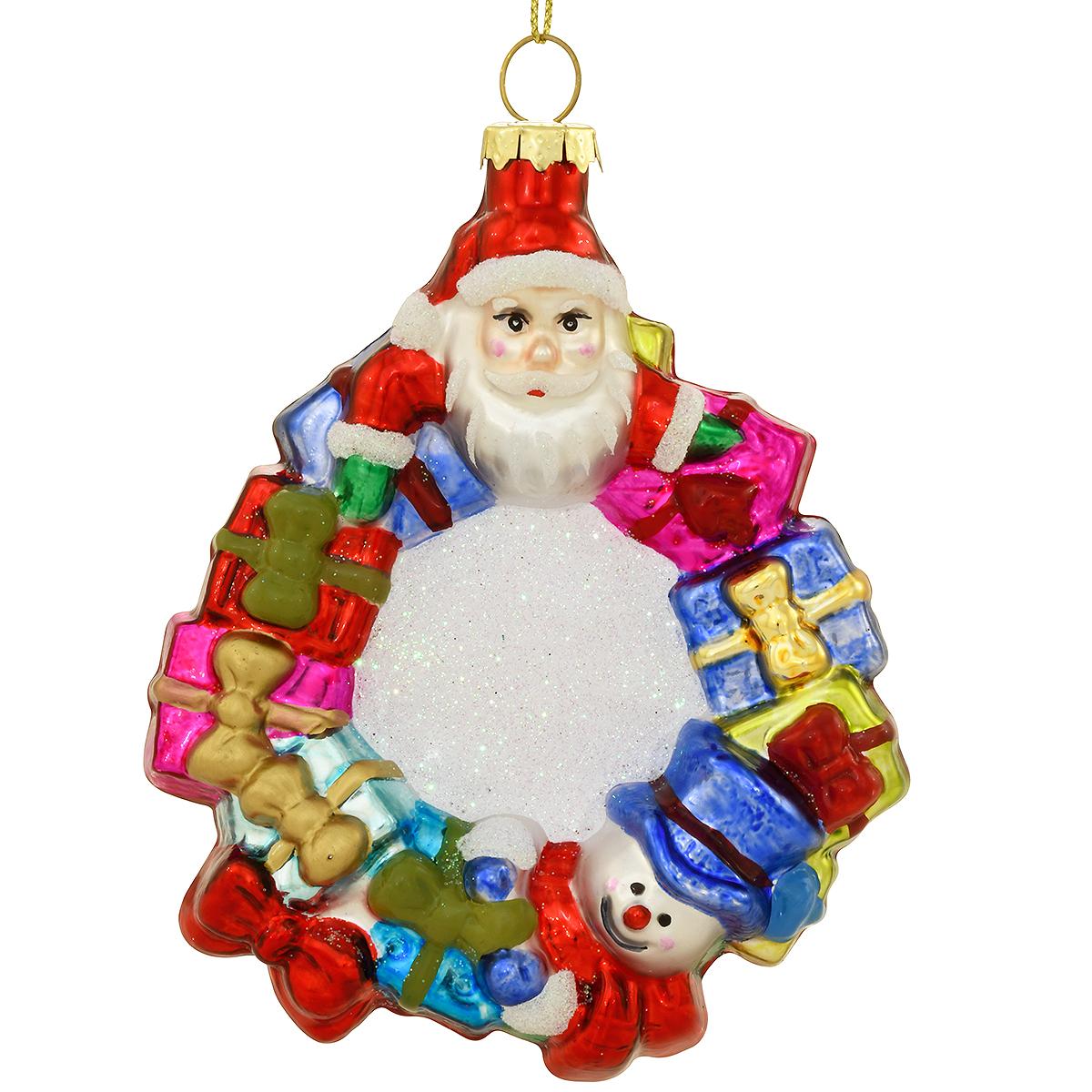 Santa And Snowman Gift Wreath