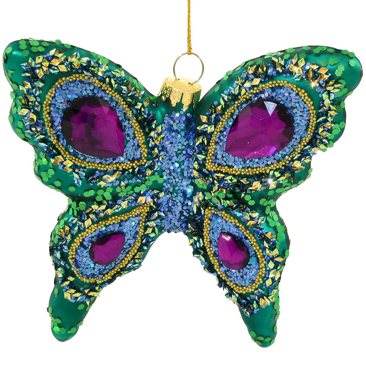 Butterfly Glass Ornament W