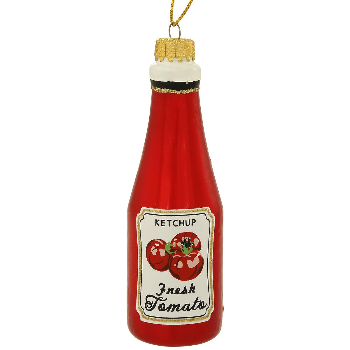 Ketchup 4 Inch Glass Ornament