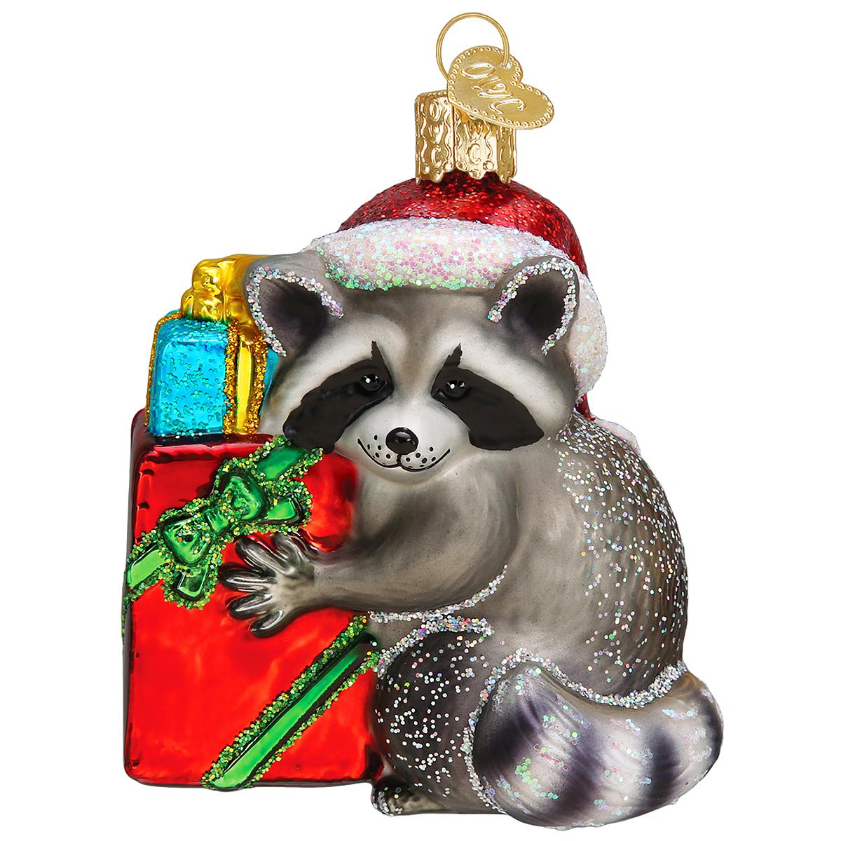 Christmas Bandit Raccoon Ornament