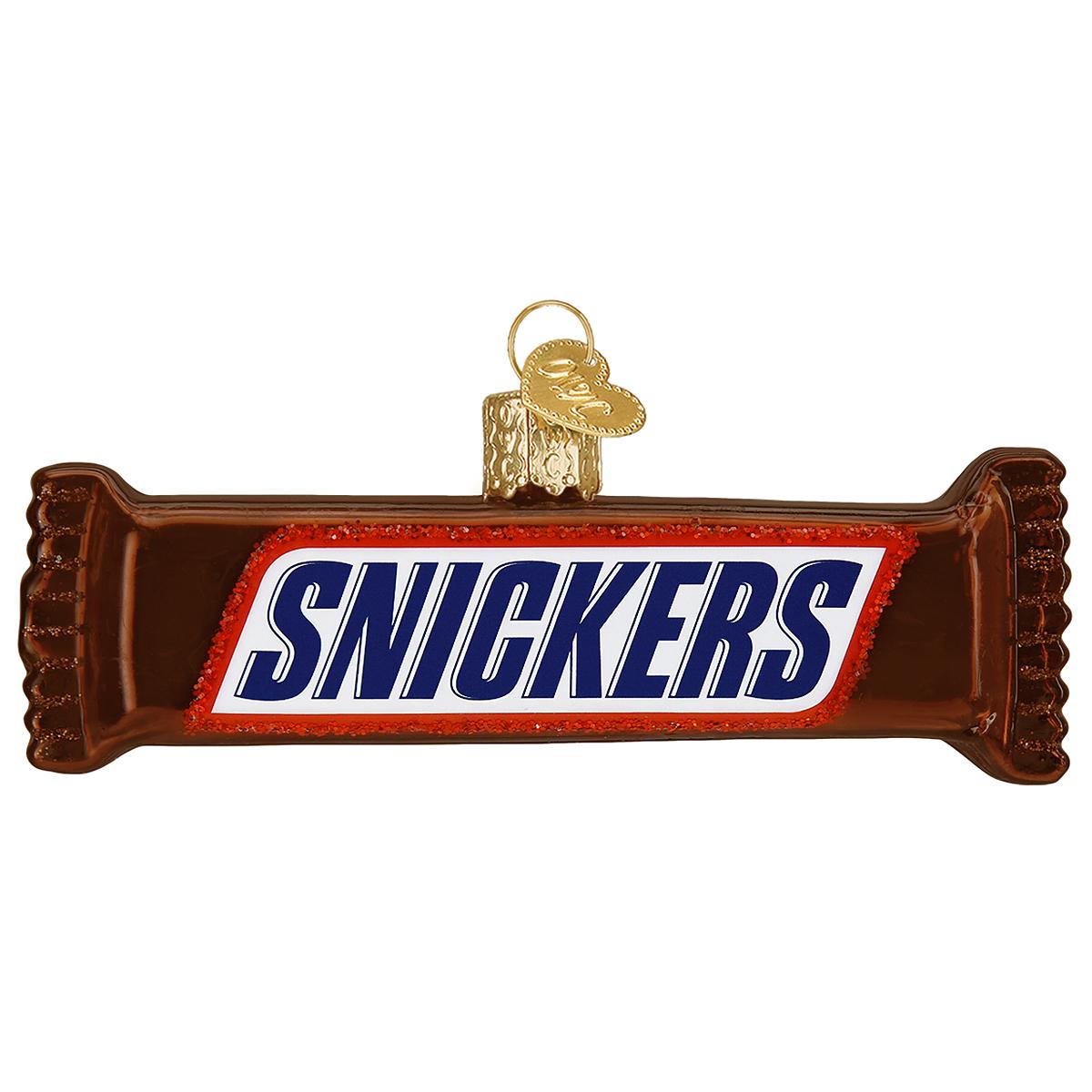 Snickers Glass Ornament