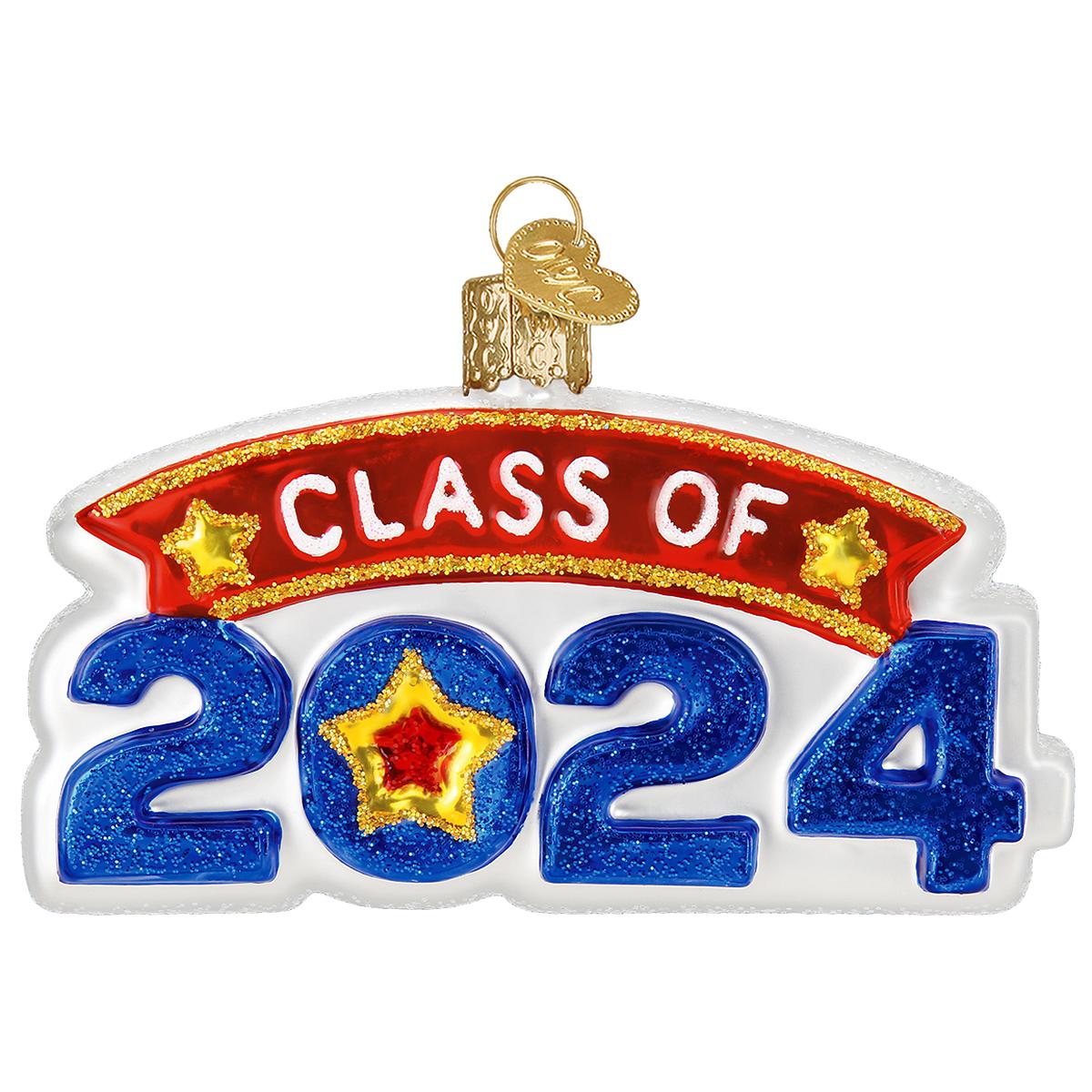 Class Of 2024 Glass Ornament