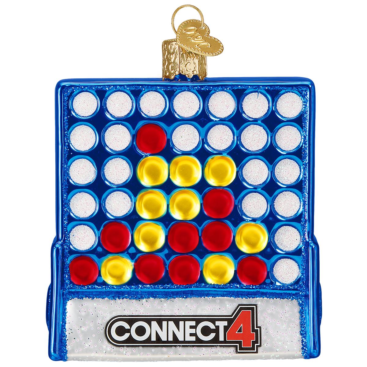 Connect 4 Glass Ornament