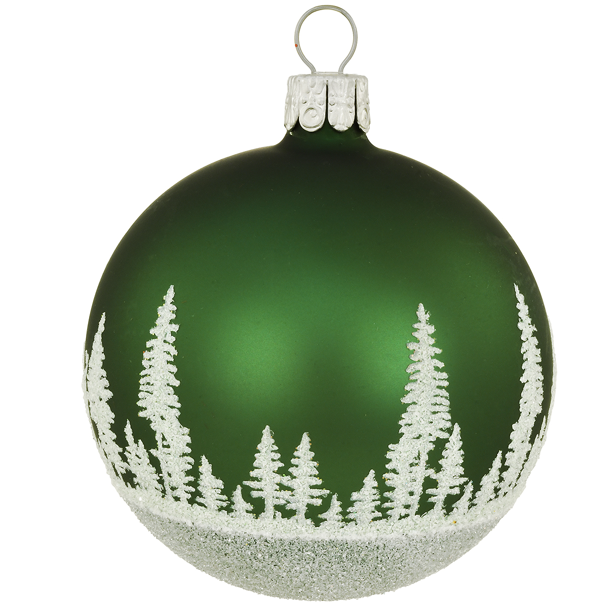 Green With Trees And Deer Ornament