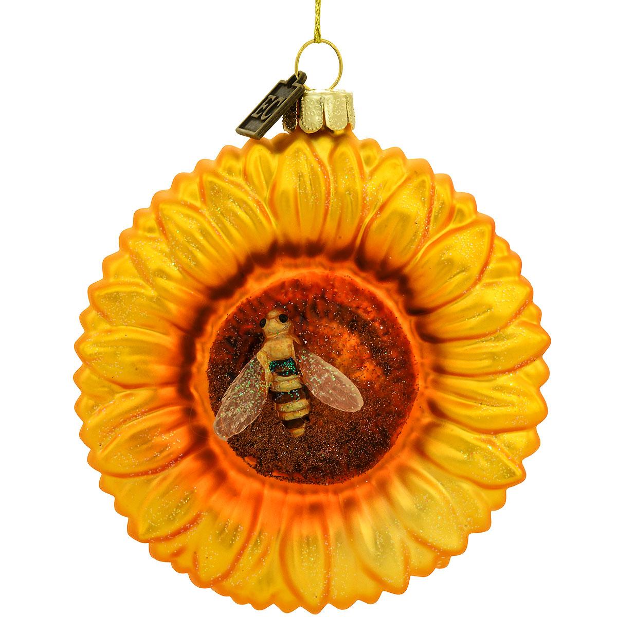 Sunflower With Bee Ornament