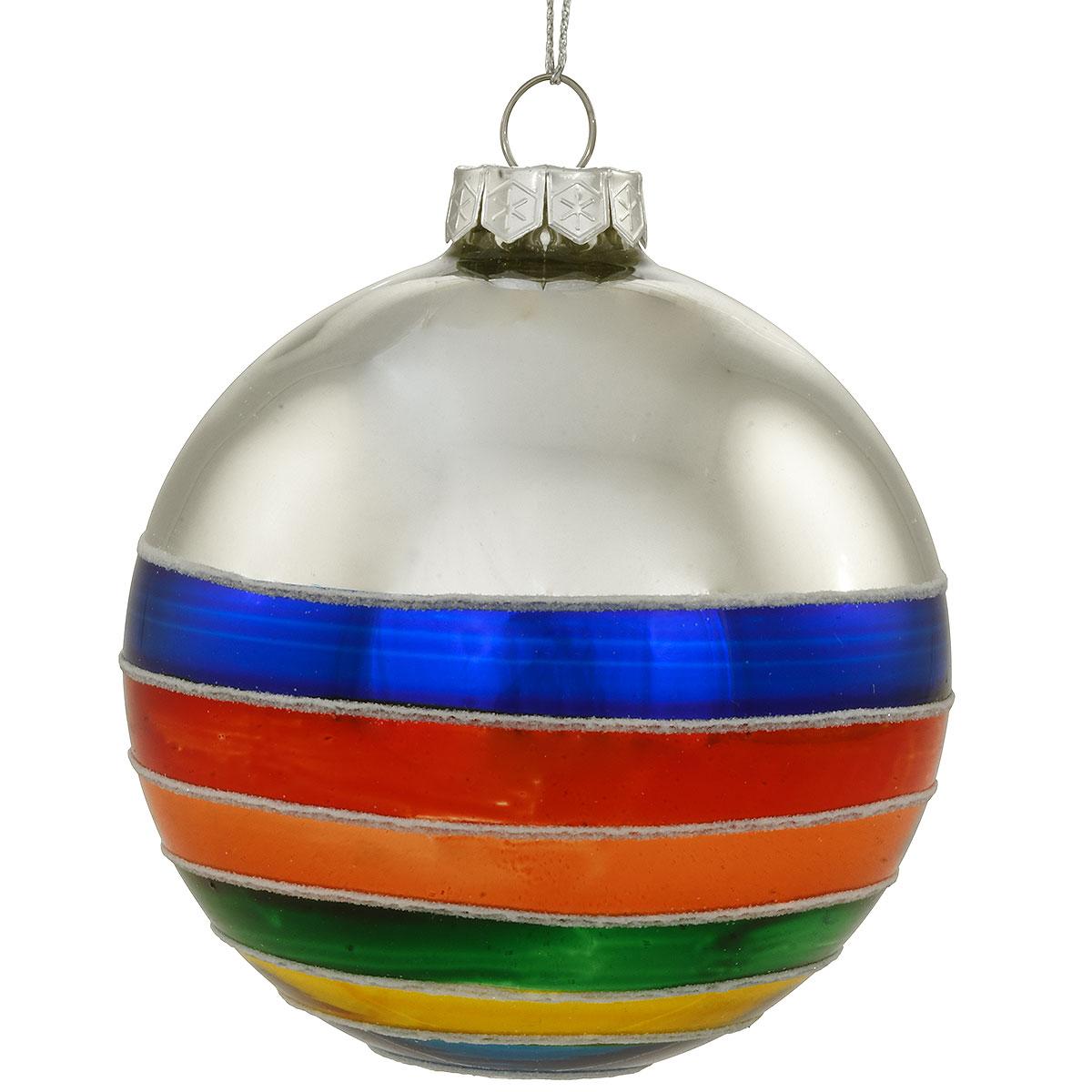 Multi-Color Rainbow Stripe Ornament