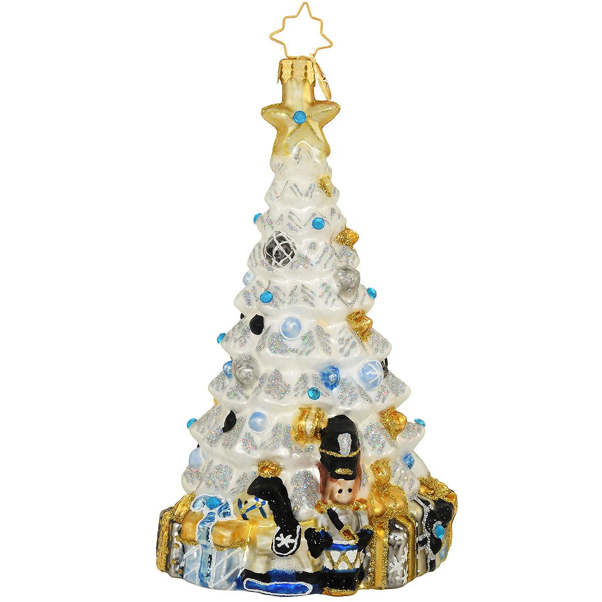Sparkling Winter Spruce Christopher Radko Glass Ornament