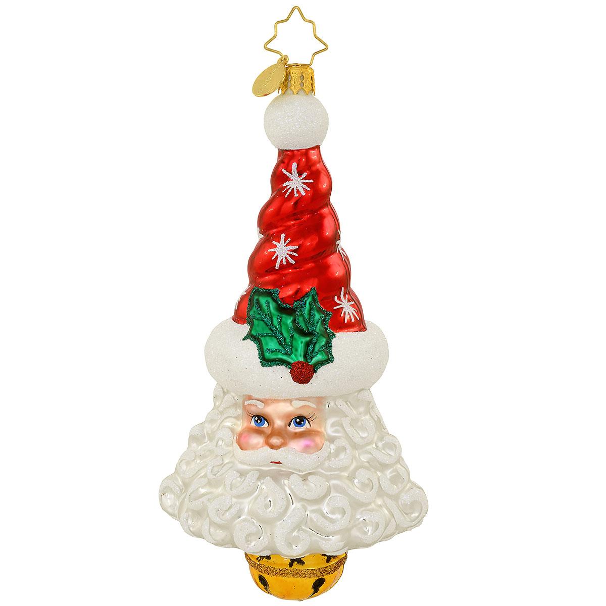 Sleigh Bell Santa Radko Ornament