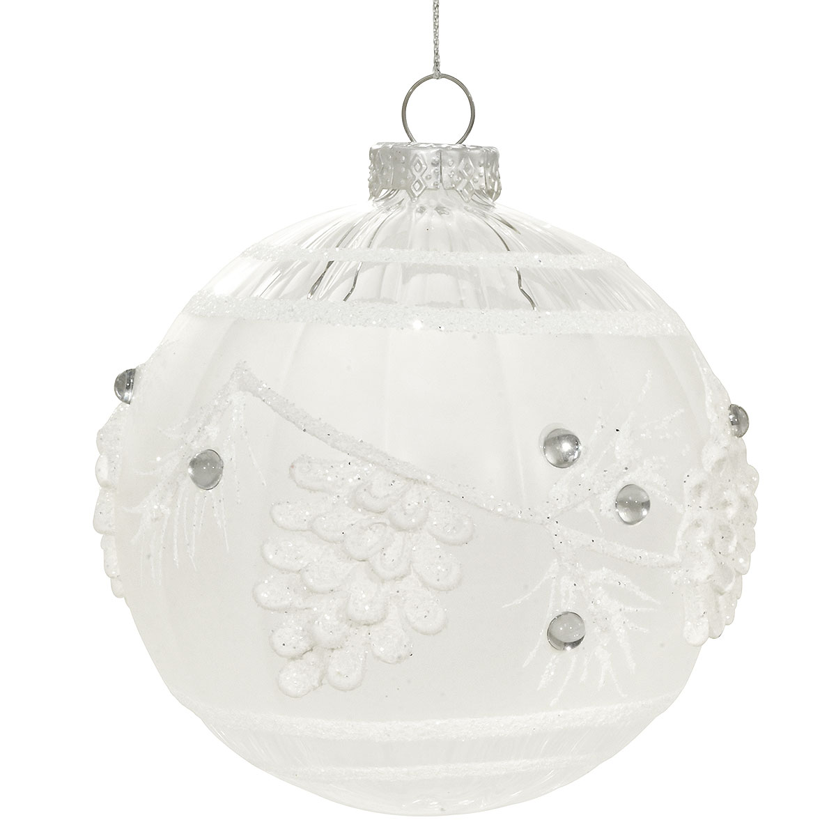Jewel Etched Pinecone Ornament